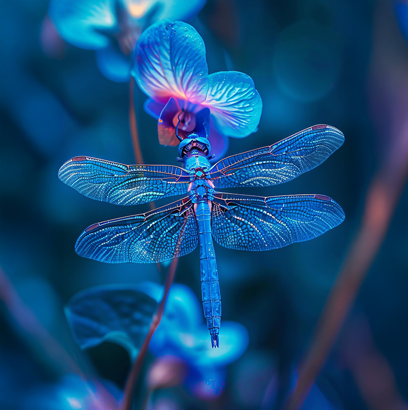 Dragonfly on a flower